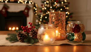 weihnachten basteln mit gläsern