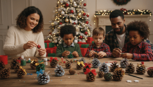 weihnachten basteln mit tannenzapfen